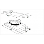 Kuppersbusch EDL12850.0WE 120厘米 740m³/h 嵌入式天花式抽油煙機 - 超薄設計，高效吸力